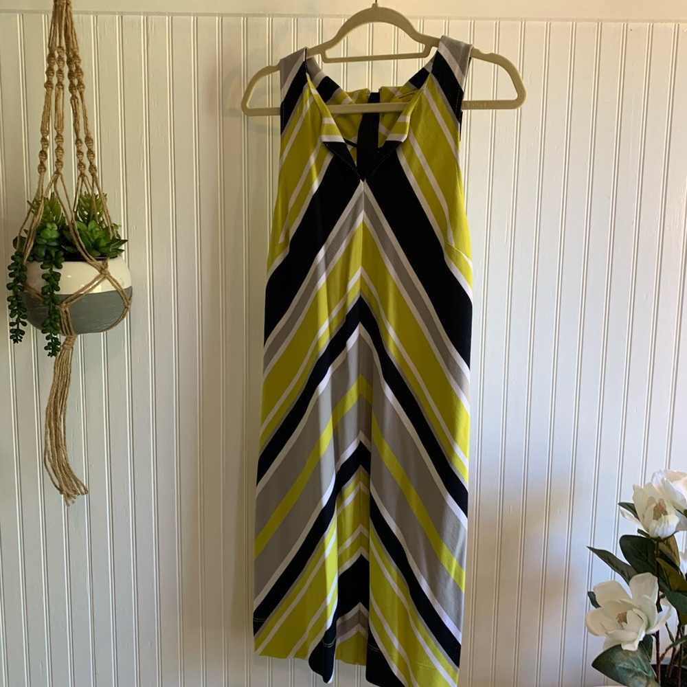 Banana Republic Milly Dress Lime, White, Black 10
